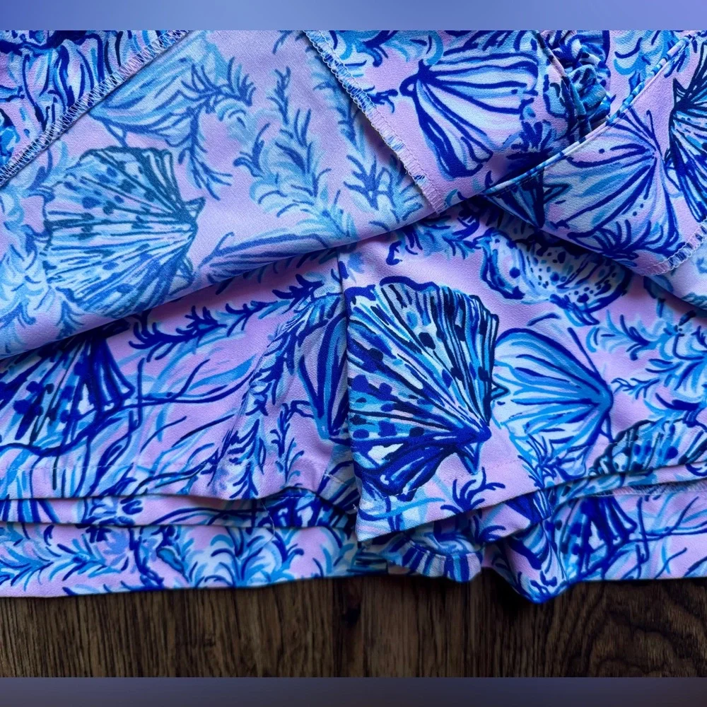 Lilly Pulitzer Zenon Ruffle Romper Magnolia Lilac Size 00 - Picture 3 of 12